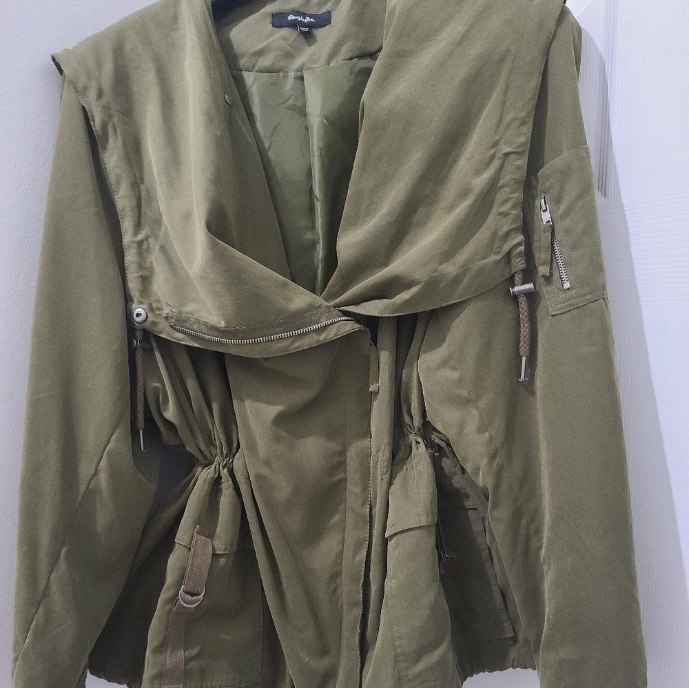 Simply Be UK ❤️ Full Zip Drawstring Hooded Jacket 24/26 Like New - Picture 2 of 12